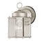 Westinghouse Fixture Wall Outdoor 100W Lantern, Antique Silver Steel Clear Glass Panels 6468400 - alternate 1